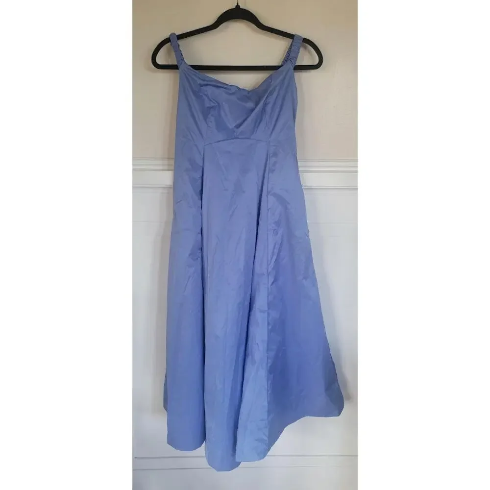 Free People Alinda Dress Ruched Off The Shoulder Fit and Flare Midi Size‎ 2 NWOT - Picture 3 of 7